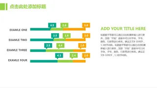 清新活泼条形图数据图表
