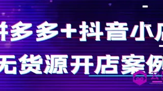 拼多多+抖音小店无货源开店案例