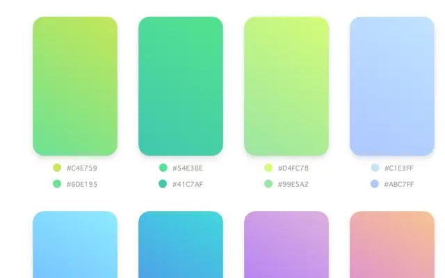 纯CSS3渐变色板配色代码