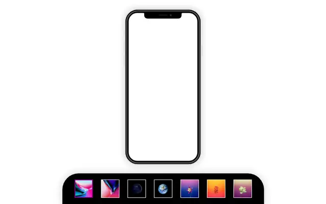 CSS3绘制iPhoneX手机墙纸切换特效