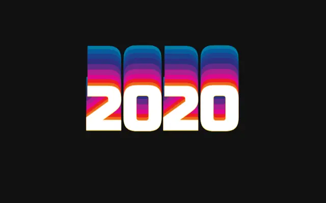 创意2020年数字CSS3特效