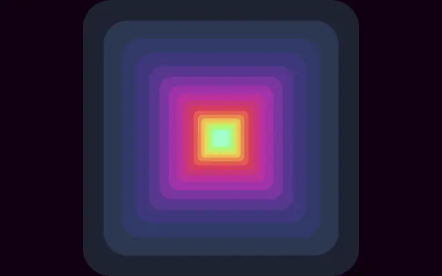 CSS3同心矩形动画特效