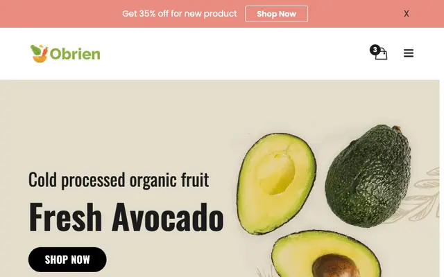 Obrien - Organic Food HTML5 Template