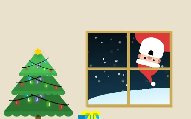纯CSS3圣诞节日快乐动画特效