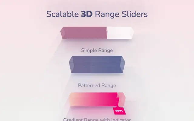 CSS3 3D滑块进度条拖动动画特效
