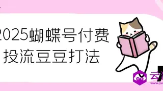 2025蝴蝶号付费投流豆豆打法