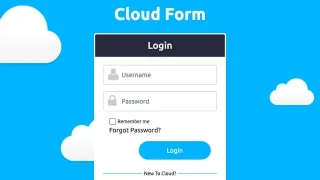 Cloud Login Form Cloud Login Form