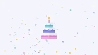 纸屑飘落生日蛋糕CSS3特效 纸屑飘落生日蛋糕CSS3特效