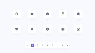 CodePen - 100 icons - Pagination VueJS