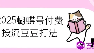 2025蝴蝶号付费投流豆豆打法