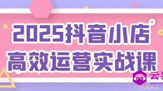 2025抖音小店高效运营实战课 2025抖音小店高效运营实战课