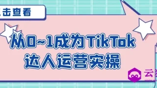 从0~1成为TikTok达人运营实操 从0~1成为TikTok达人运营实操
