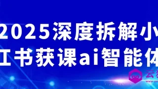 2025深度拆解小红书获课ai智能体 2025深度拆解小红书获课ai智能体
