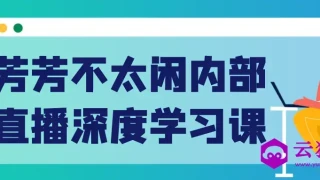 芳芳不太闲内部直播深度学习课 芳芳不太闲内部直播深度学习课