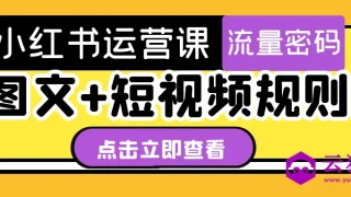 小红书运营课图文+短视频规则 小红书运营课图文+短视频规则