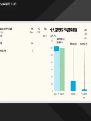 个人信贷情况数据分析柱形图Excel模板 个人信贷情况数据分析柱形图Excel模板
