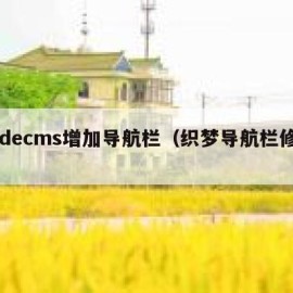 dedecms增加导航栏（织梦导航栏修改）