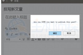 WordPress建站教程：文章发布时怎么添加确认对话框按钮
