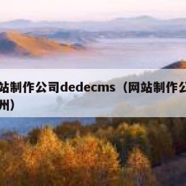 网站制作公司dedecms（网站制作公司郑州）
