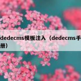 dedecms模板注入（dedecms手册）