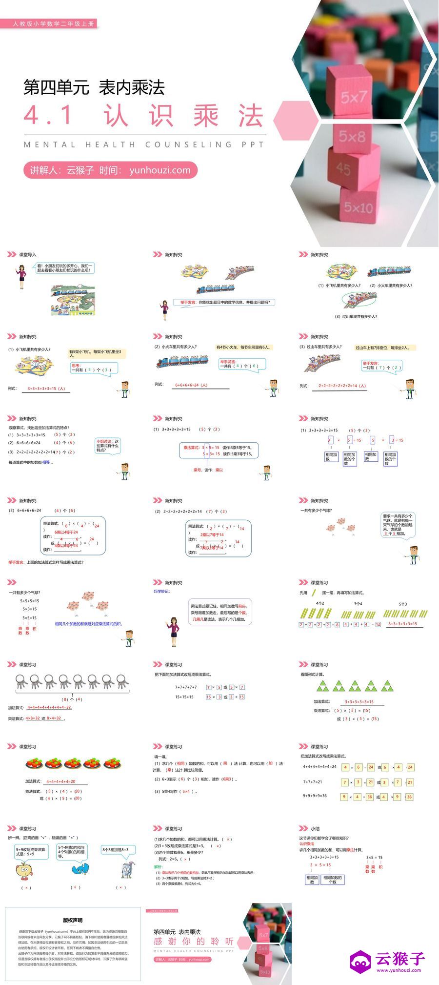 《认识乘法》人教版小学数学二年级上册PPT课件（第4.1课时）,《认识乘法》人教版小学数学二年级上册PPT课件（第4.1课时）.jpg,人教版小学数学二年级上册,PPT课件,认识乘法,第1张
