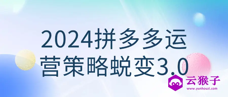 2024拼多多运营策略蜕变3.0,第1张 2024拼多多运营策略蜕变3.0,第1张