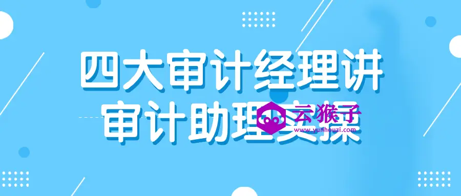 四大审计经理讲审计助理实操,第1张