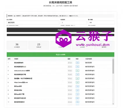SEO关键词长尾词优化工具网页源码,第1张