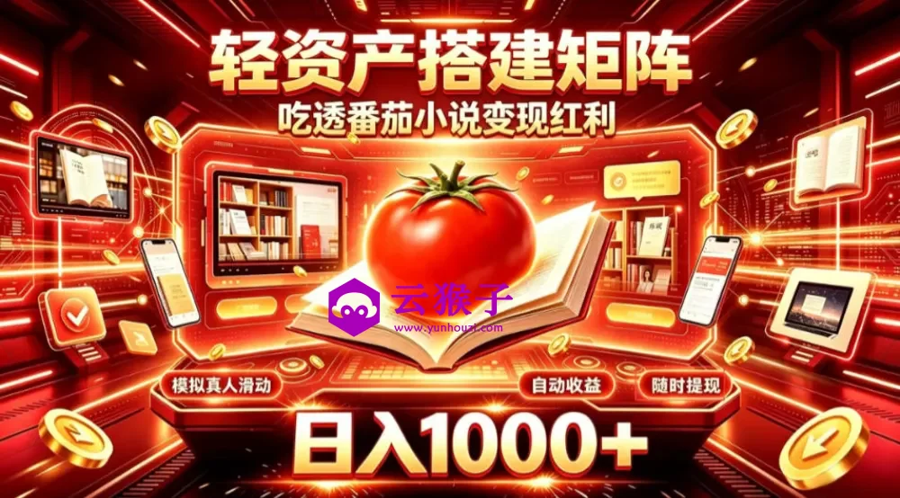 轻资产搭建矩阵,吃透番茄小说变现红利,日入1000+,支持无限矩阵放大,第1张 轻资产搭建矩阵,吃透番茄小说变现红利,日入1000+,支持无限矩阵放大,第1张